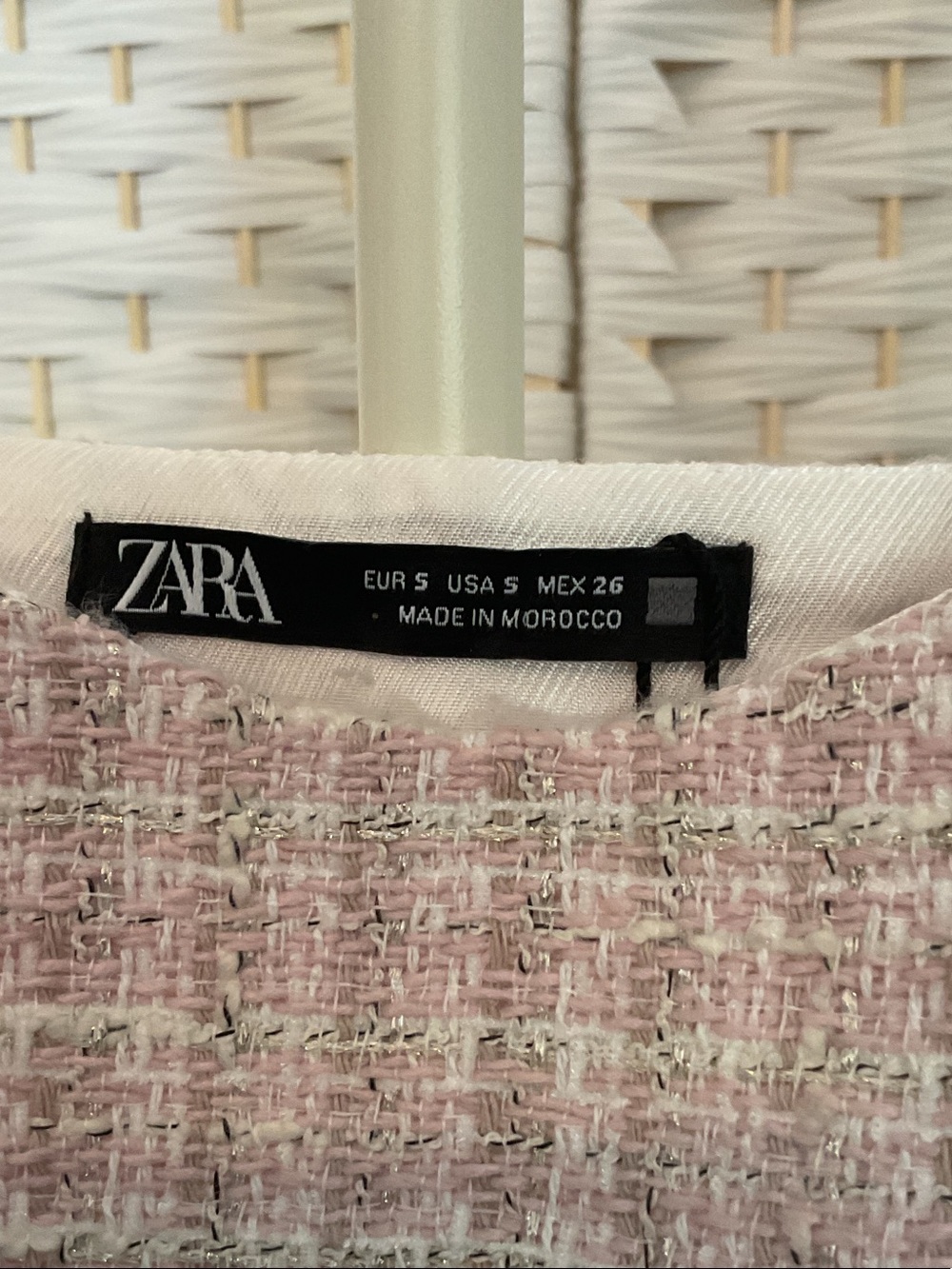 Zara Blush Tweed Crop Camisole - Picture 2 of 7